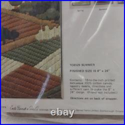 Vintage Crewel Kits 4 Seasons Bernat Quick Stitch Spring Summer Fall Winter