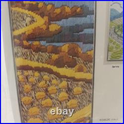 Vintage Crewel Kits 4 Seasons Bernat Quick Stitch Spring Summer Fall Winter