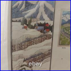 Vintage Crewel Kits 4 Seasons Bernat Quick Stitch Spring Summer Fall Winter