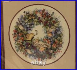 Vintage Dimension Christmas Berry Wreath Welcome Cross Stitch Kit Martha Edwards
