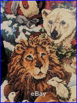 Vintage Dimensions Christmas Santa's Wildlife Stocking Cross Stitch Kit #8566