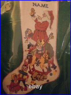 Vintage Dimensions Crewel Old Fashioned Santa Stocking Kit, New In Package