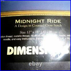 Vintage Dimensions Gold Collection Christmas Midnight Ride Cross Stitch