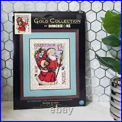 Vintage Dimensions Gold Collection Santa Stamp Cross Stitch Kit 8688 Donna Race