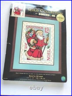 Vintage Dimensions Gold Collection Santa Stamp Cross Stitch Kit 8688 Donna Race