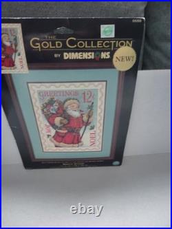 Vintage Dimensions Gold Collection Santa Stamp Cross Stitch Kit 8688 Donna Race