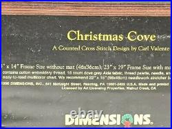 Vintage Dimensions Gold Cross Stitch Kit CHRISTMAS COVE 18 x 14 NEW 1996 Rare