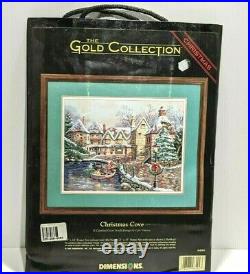 Vintage Dimensions Gold Cross Stitch Kit CHRISTMAS COVE 18 x 14 NEW 1996 Rare