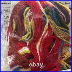 Vintage Dimensions Old Fashioned Santa Stocking Crewel Kit Toys Wool Yarn 8008