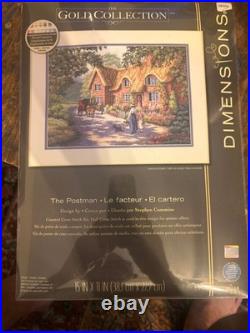 Vintage Dimensions The Postman 15? ×11? Gold Collection Cross-Stitch Kit Sealed