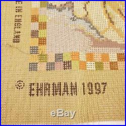 Vintage Ehrman Kaffe Fassett Needlepoint Tapestry Kit LEAVES CUSHION Retired'97