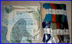 Vintage Ehrman Wool Tapestry Needlepoint Kit Bird Catching a Fish MZC