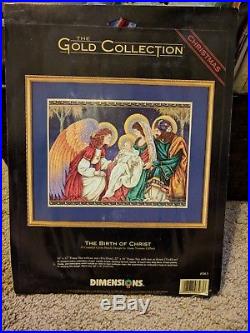 Vintage Gold Collection The Birth Of Christ Cross Stitch Kit Sealed New 1998