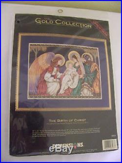Vintage Gold Collection The Birth Of Christ Cross Stitch Kit Sealed New 1998
