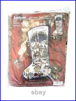 Vintage Janlynn Christmas Stocking Cross Stitch Victorian Holiday Dreams 80310