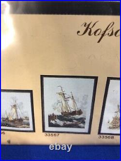 Vintage Lanarte Cross Stitch Kit Sailing Ship Boat 14x19 Kofschip 1810 #33567