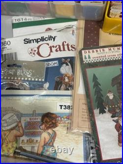 Vintage Lot Of Cross Stitch, Quilting, Crafts, Opened Used Different Brands
