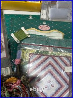 Vintage Lot Of Cross Stitch, Quilting, Crafts, Opened Used Different Brands