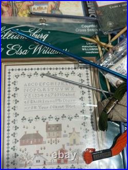 Vintage Lot Of Cross Stitch, Quilting, Crafts, Opened Used Different Brands