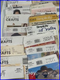 Vintage Lot Of Cross Stitch, Quilting, Crafts, Opened Used Different Brands