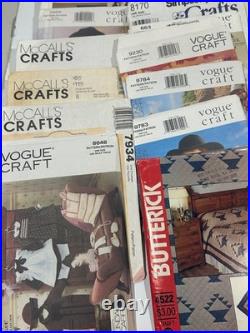 Vintage Lot Of Cross Stitch, Quilting, Crafts, Opened Used Different Brands