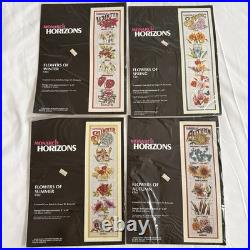 Vintage Monarch Horizons Cross Stitch Kit Flowers of Winter Spring Summer Autumn