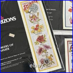 Vintage Monarch Horizons Cross Stitch Kit Flowers of Winter Spring Summer Autumn