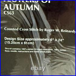 Vintage Monarch Horizons Cross Stitch Kit Flowers of Winter Spring Summer Autumn