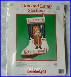 Vintage NOS Dimensions 3pc Christmas Stockings Cross Stitch Needle Point Kits
