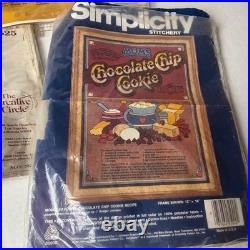 Vintage Needlework Kit Lot 6 Simplicity Creative Circle Crewel Cross Stitch 80s