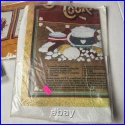 Vintage Needlework Kit Lot 6 Simplicity Creative Circle Crewel Cross Stitch 80s