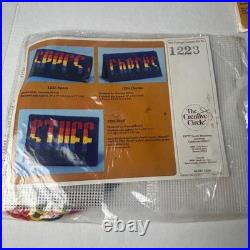 Vintage Needlework Kit Lot 6 Simplicity Creative Circle Crewel Cross Stitch 80s