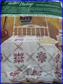 Vintage Paragon Colonial Star Cross Stitch Quilt Kit Not Sealed