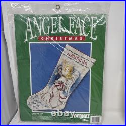 Vntge Bernat Angel Face Craft Kits Christmas Tree Topper Stockings Tissue Card Vntge Bernat Angel Face Craft Kits Christmas Tree Topper Stockings Tissue Card