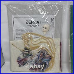 Vntge Bernat Angel Face Craft Kits Christmas Tree Topper Stockings Tissue Card