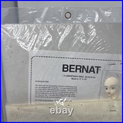 Vntge Bernat Angel Face Craft Kits Christmas Tree Topper Stockings Tissue Card