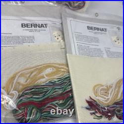 Vntge Bernat Angel Face Craft Kits Christmas Tree Topper Stockings Tissue Card