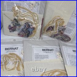 Vntge Bernat Angel Face Craft Kits Christmas Tree Topper Stockings Tissue Card