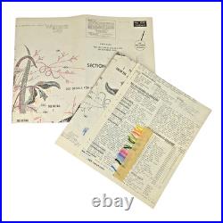Vtg 1975 Paragon Country Garden Floral Crewel Embroidery Kit Partially Done