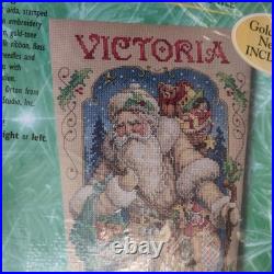 Vtg 90s Bucilla Father Winter Santa Stocking Kit Cross Stitch Stocking Kit 84025