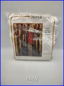 Vtg Bucilla Creative Needlecraft Kit SUNSET Crewel Embroidery NOS #8529 Red Sun Vtg Bucilla Creative Needlecraft Kit SUNSET Crewel Embroidery NOS #8529 Red Sun