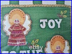 Vtg Bucilla Joy to the World Angels Felt Jeweled Christmas Panel Kit 1887 MCM 74