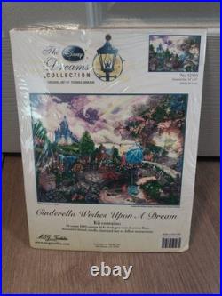 Vtg Disney Dreams Kinkade Cinderella Wishes Upon Dream Cross Stitch Kit 52503