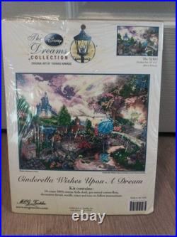Vtg Disney Dreams Kinkade Cinderella Wishes Upon Dream Cross Stitch Kit 52503