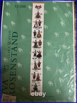 Vtg Eva Rosenstand Bellpull Family Names counted Cross Stitch Kit13-356