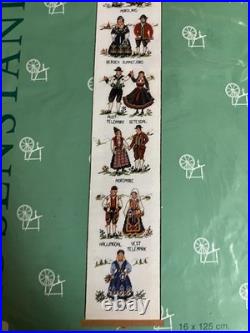 Vtg Eva Rosenstand Bellpull Family Names counted Cross Stitch Kit13-356