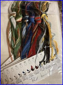 Vtg Eva Rosenstand Bellpull Family Names counted Cross Stitch Kit13-356