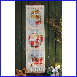 Wichelt Imports, Inc. Santa Claus Sled Advent Calendar Counted Cross-Stitch Kit