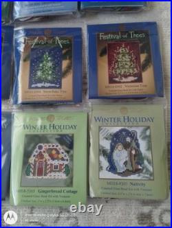 Winter Holiday MILL Hill Bead & Treasure Cross Stitch Kit Lot Of 16 Kits Lot III