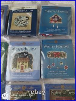 Winter Holiday MILL Hill Bead & Treasure Cross Stitch Kit Lot Of 16 Kits Lot III